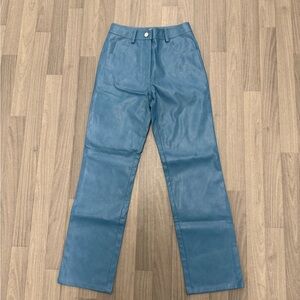 Miaou Vegan Leather Pants In Teal